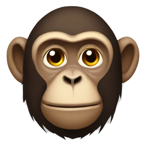 Round monkey sticker