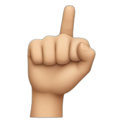 finger pointing forwards sticker