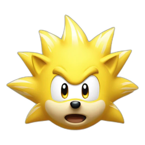 Yellow super sonic the hedgehog sticker