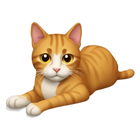 the cat is lying on the bed sticker