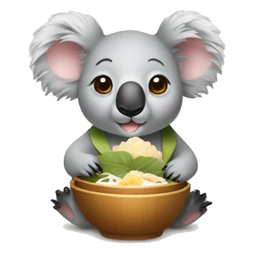 koala eats Dim Sum sticker