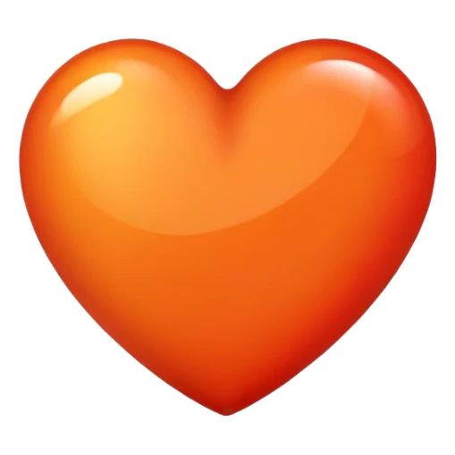 Red orange heart emoji sticker