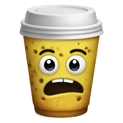 Plancton from spongebob with coffee sticker