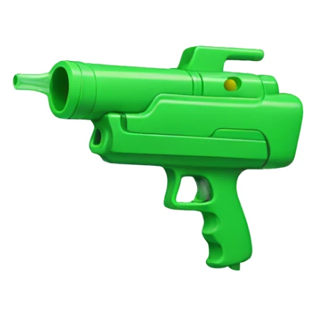 green water gun sticker