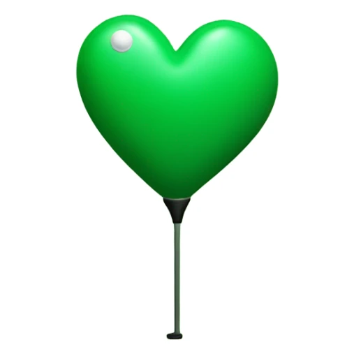 Green golf heart sticker