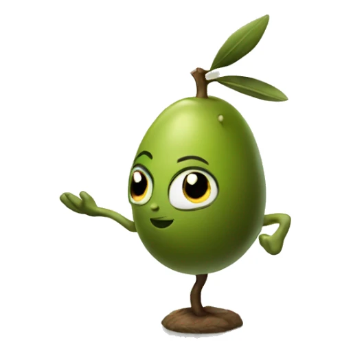 An olive with magic powers sticker