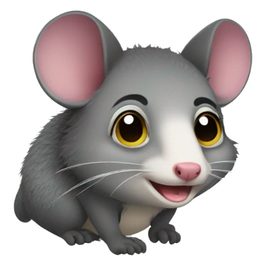 a possum with crocs sticker