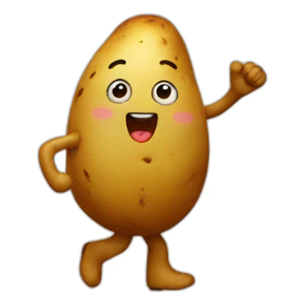 Dancing potato sticker