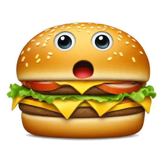 Burger mit Pommes das Augen hat  sticker