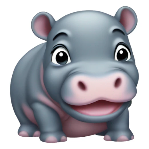 baby pygmy hippo sticker