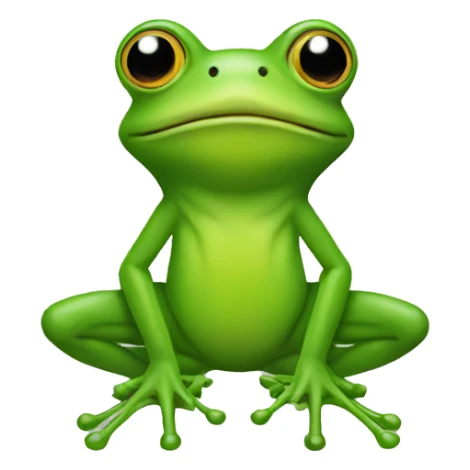 frog shaped like a alien emoji sticker