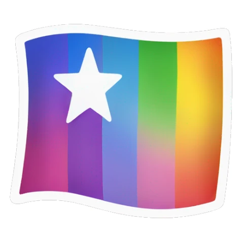 Gay flag with stars sticker