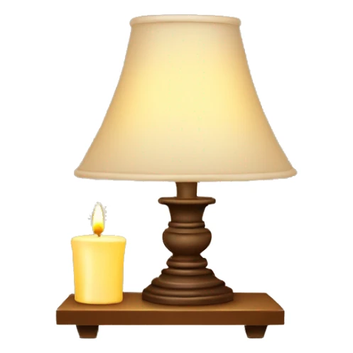 Lamp with candle sticker
