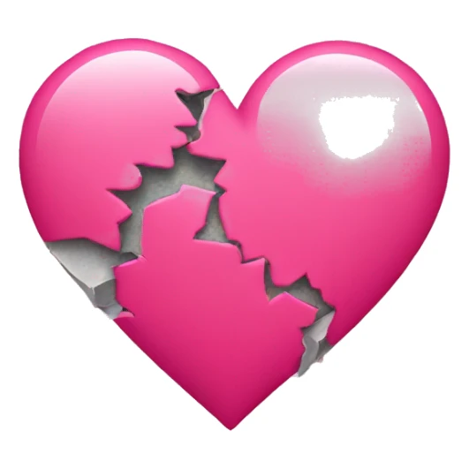 pink broken heart sticker