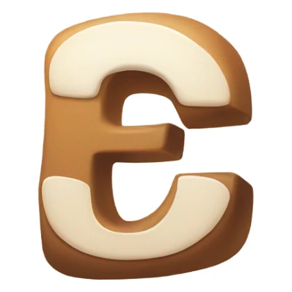 Letter E in cute font  sticker