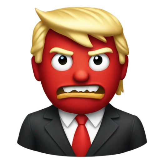 Donald Trump dressed as the devil sticker