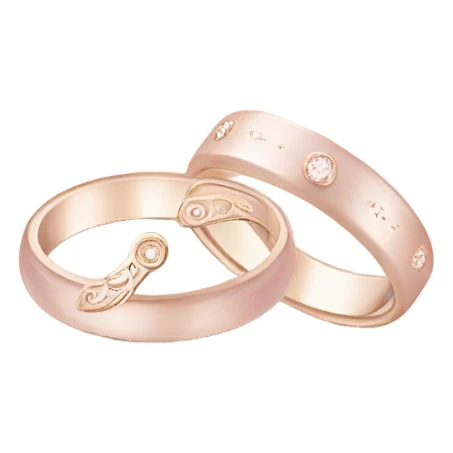 pastel pink wedding rings sticker