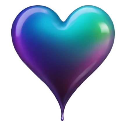 oil-slick heart sticker