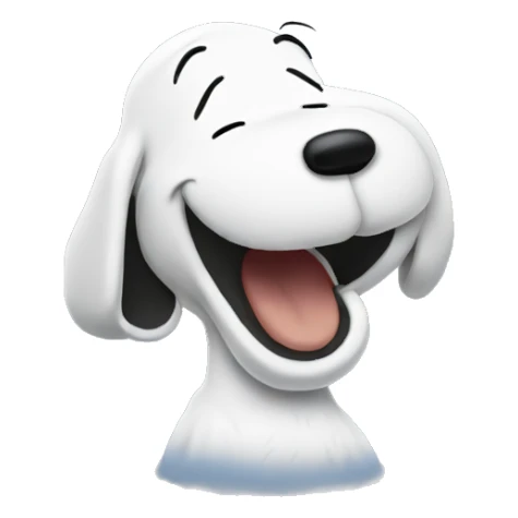 snoopy laughing face only sticker