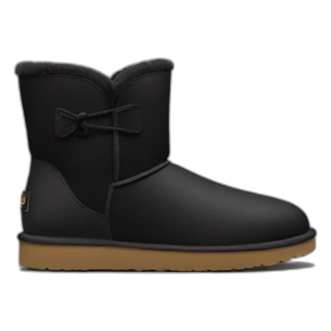 Black low ugg boots sticker