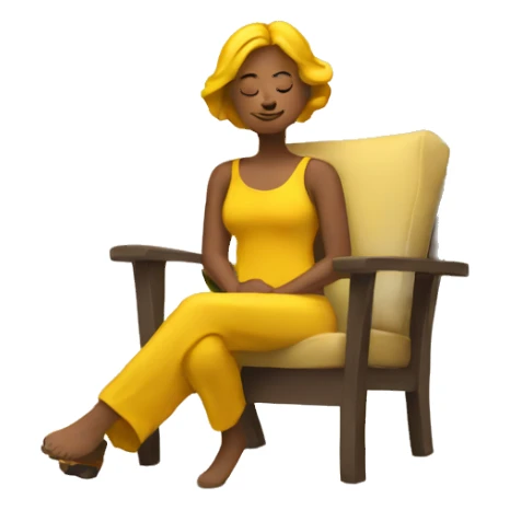 yellow woman relax sticker