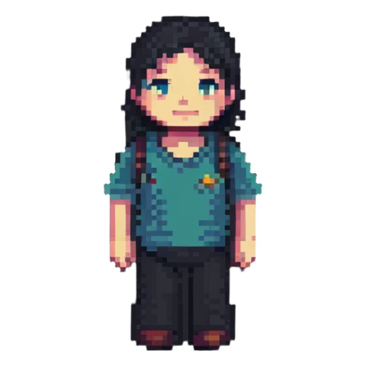 8-bit style human character, short proportions sticker
