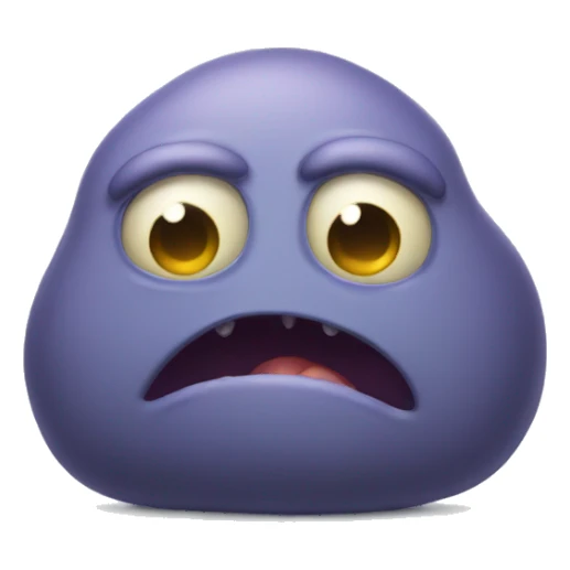Blob monster sad sticker