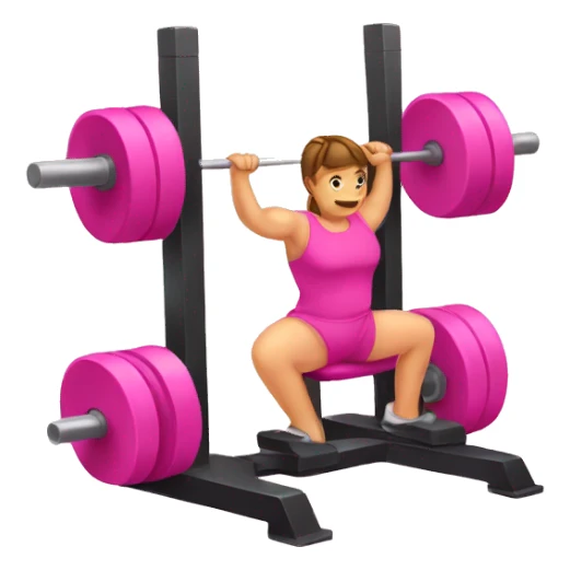 pink weight gym sticker