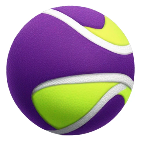 Purple tennis ball sticker