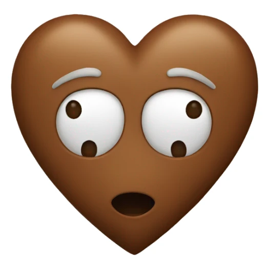 Brown heart  sticker