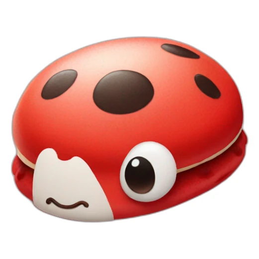 ladybug macaron sticker