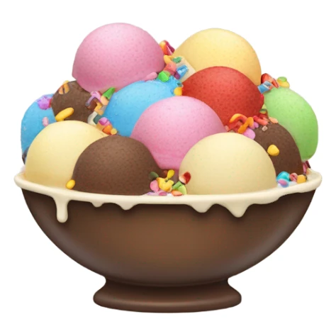 ice cream in bowl sticker