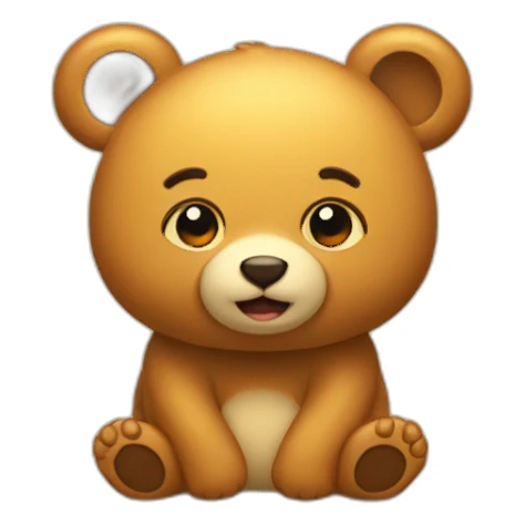 Ours avec miel sticker