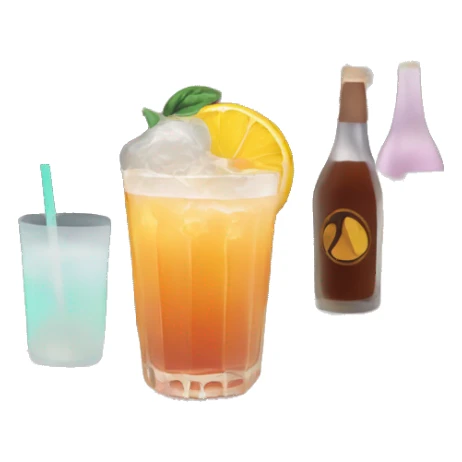 Drinks at aesthetic bar sticker