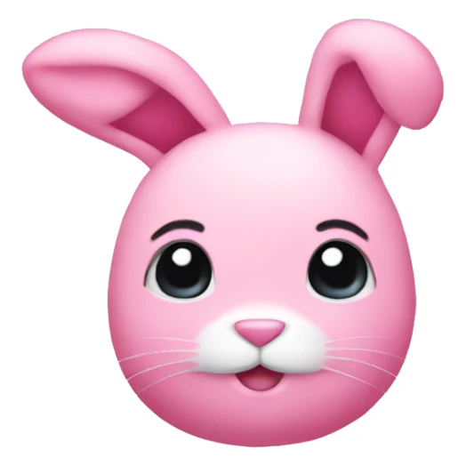 Pink plushie bunny sticker