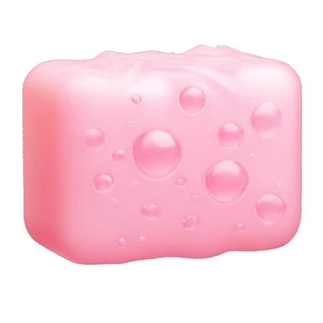 Light pink bar soap with bubbles sticker