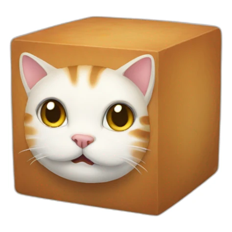 cat cube sticker