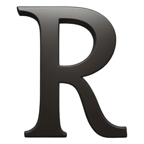 R letter  sticker