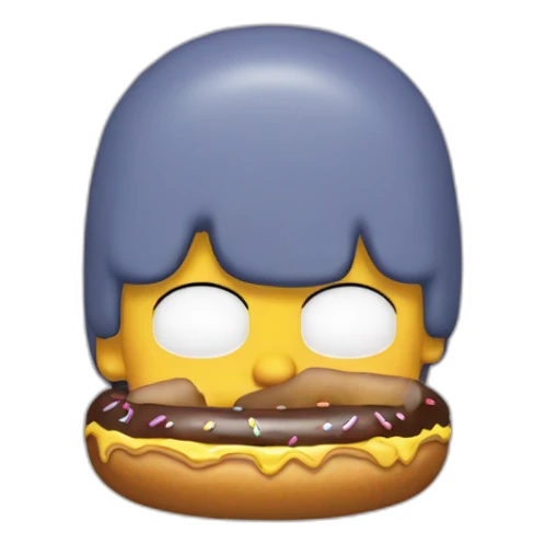 Omer Simpson mange un Donut sticker