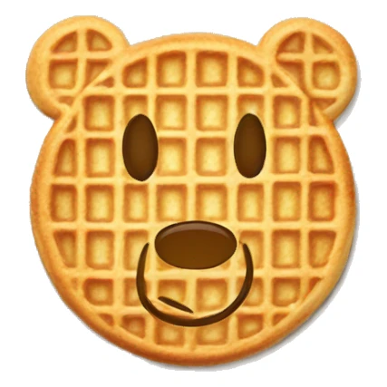 Mickey shaped waffle without face sticker