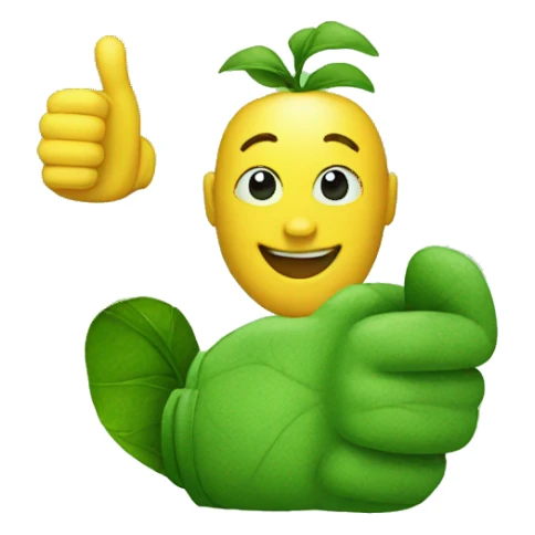 green thumbs up sticker