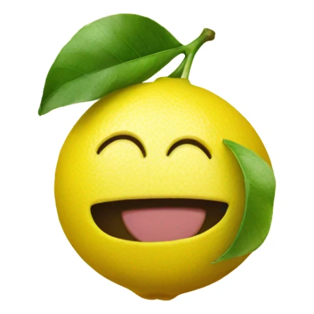 Lemon with Instagram icon sticker