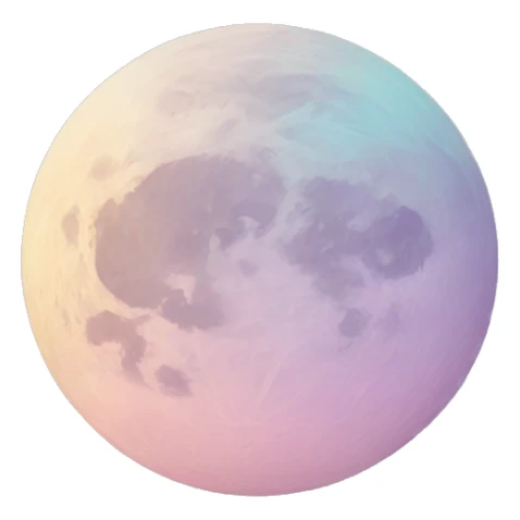 Pastel moon  sticker