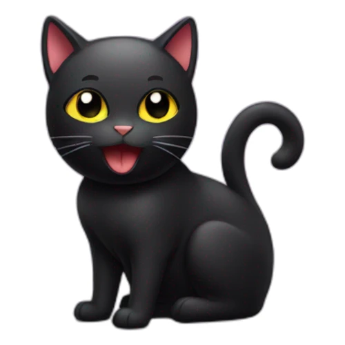 black cat + energy drink sticker