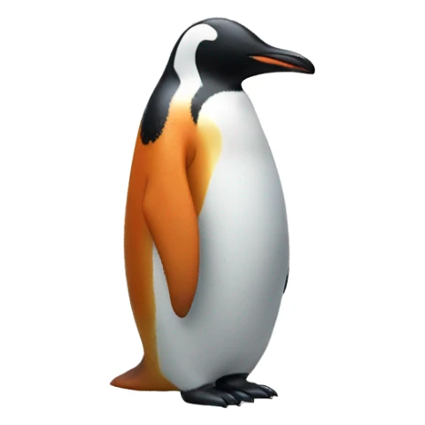 Penguin with fox sticker
