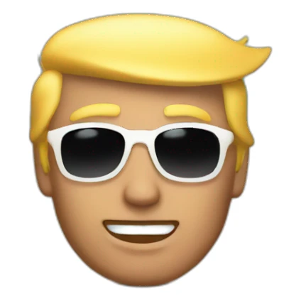 Trump a la plage sticker