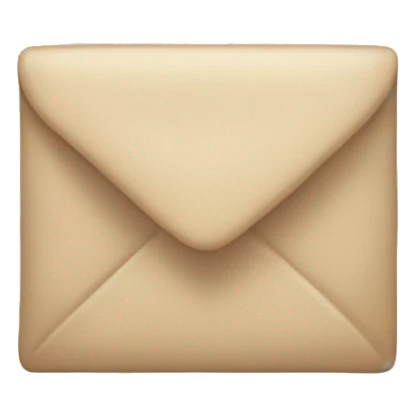 beige letter with beige heart sticker