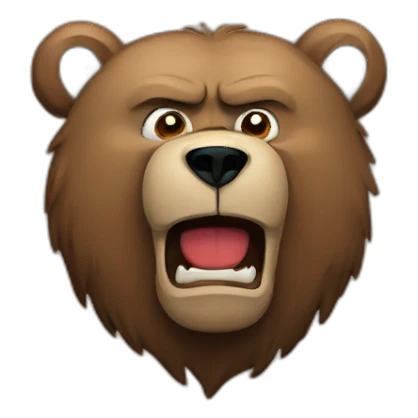angry bear sticker