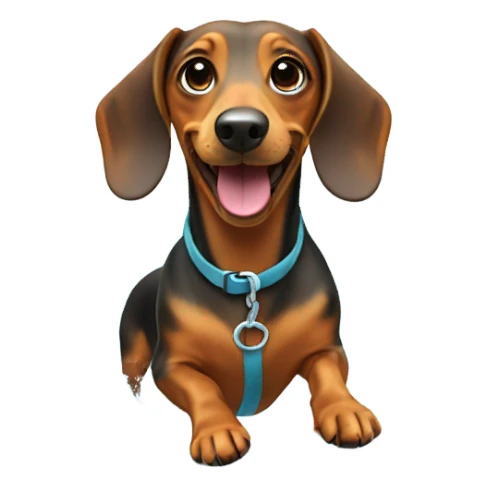 Dachshund swimming  sticker