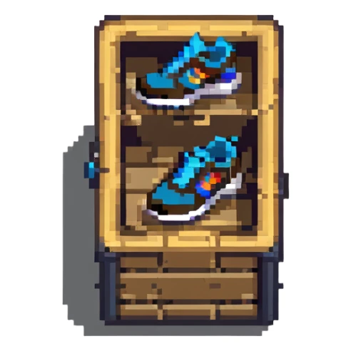 2d power up crate with speed shoe sticker